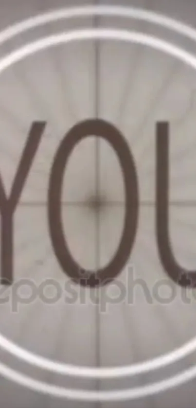 Vintage film countdown wallpaper with the word 'YOU' at the center.