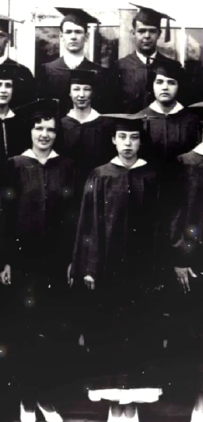 Vintage graduation photo in black and white showcasing academic tradition.