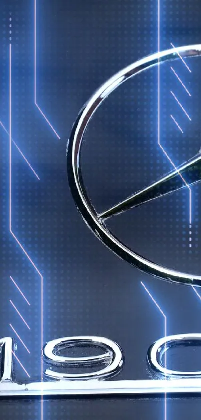 Vintage Mercedes 190 SL emblem in chrome design.