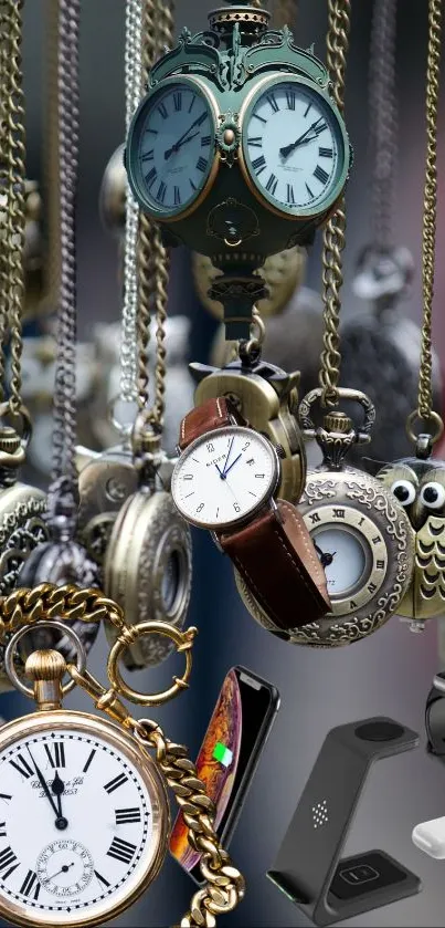 Hanging vintage pendants with intricate designs and ornate detailing.