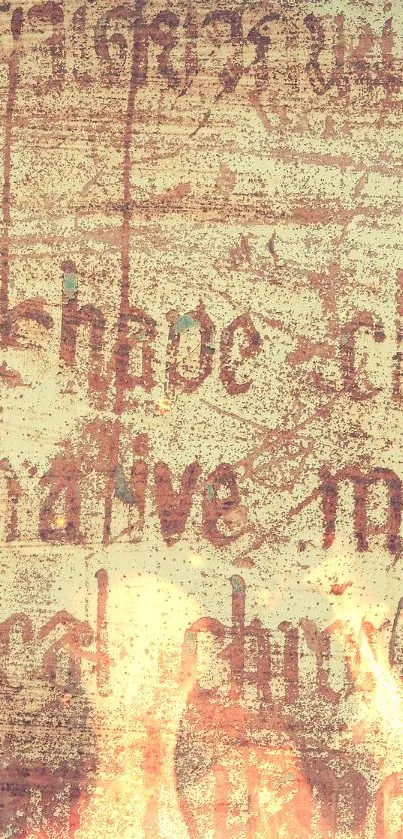 Vintage textured wallpaper with faded text and abstract patterns.