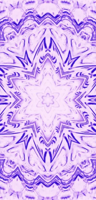 Violet kaleidoscope pattern wallpaper for mobile devices.