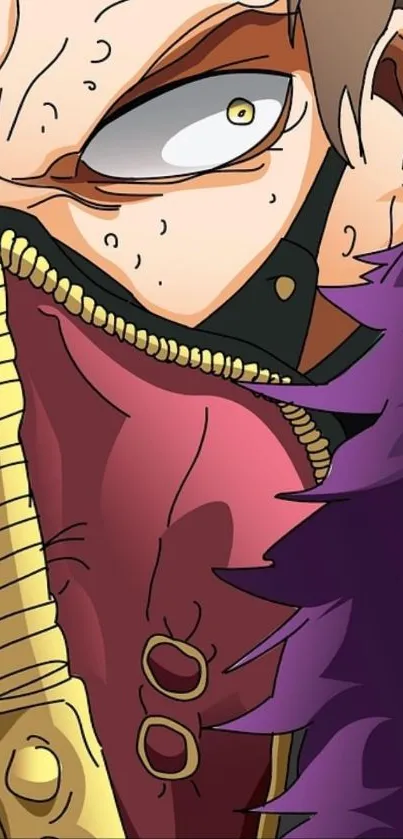 Anime character close-up with vibrant colors.