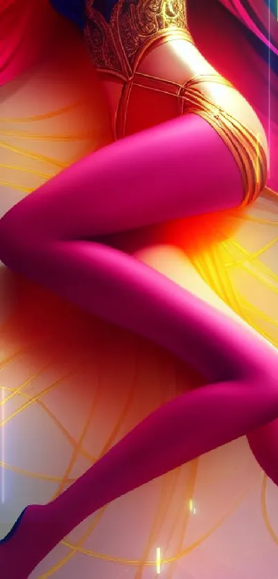 Artistic wallpaper of colorful legs with vibrant hues for phones.