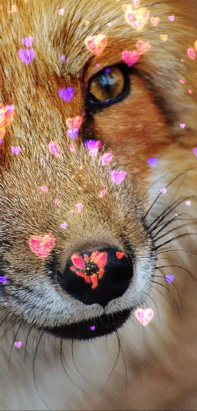 Close-up image of a red fox with detailed fur and striking eyes.