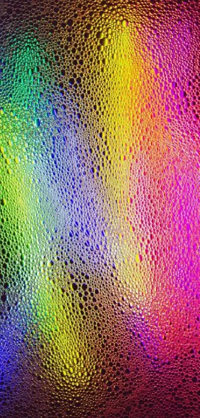 Vivid neon abstract wallpaper with rainbow colors.