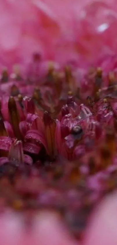 Close-up of a vibrant pink flower wallpaper with detailed textures.