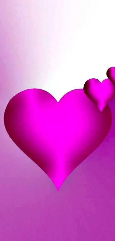 Vibrant pink heart design for mobile wallpaper.