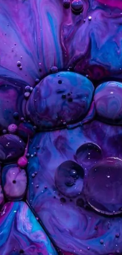 Purple abstract mobile wallpaper with fluid patterns.