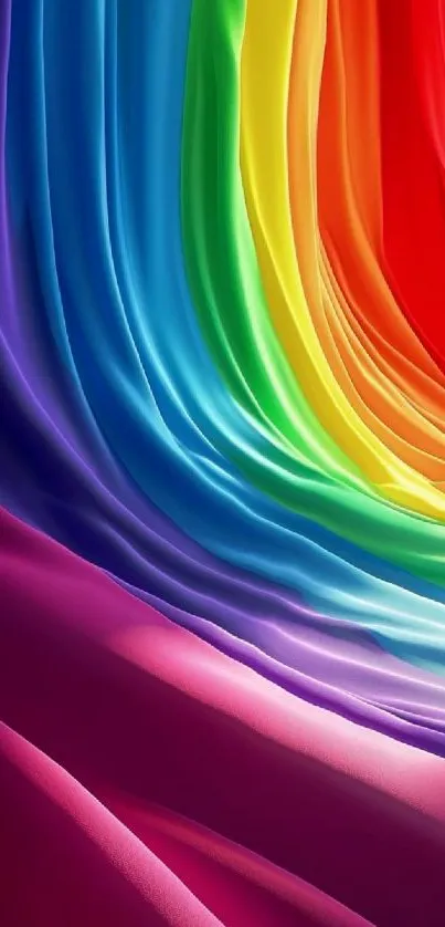 Colorful rainbow swirl abstract wallpaper.
