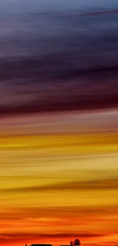 Vivid sunset sky wallpaper with gradient colors.