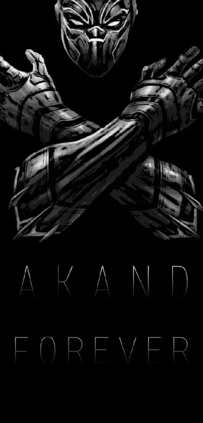 Black Panther inspired Wakanda Forever wallpaper.