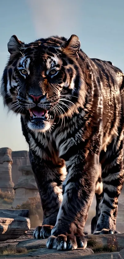 Walking Realistic Tiger Live Wallpaper