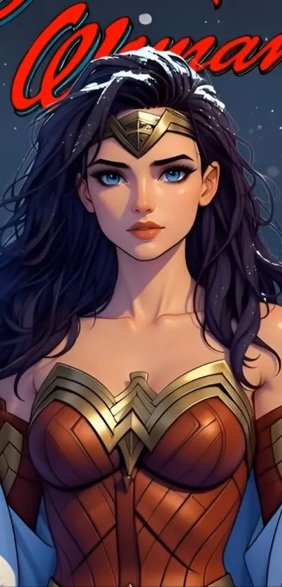 Anime warrior princess in vibrant colors.