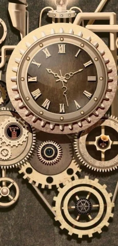 Watch Gear Clock Live Wallpaper