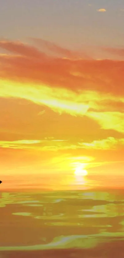 Water Orange Cloud Live Wallpaper