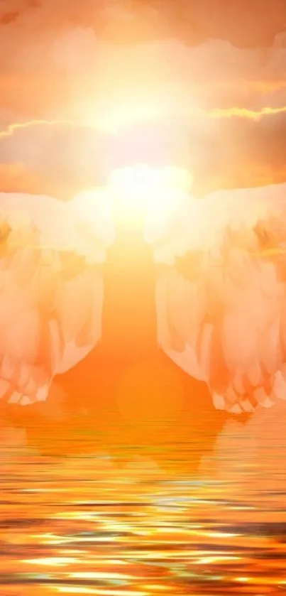 Water Orange Cloud Live Wallpaper