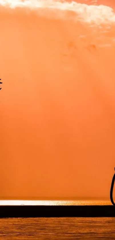 Water Orange Sky Live Wallpaper