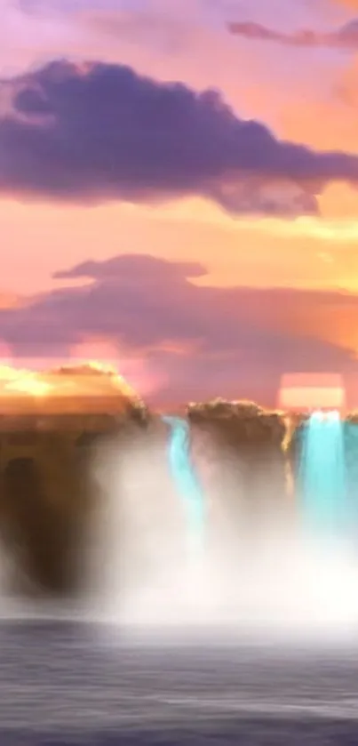 Water Waterfall Cloud Live Wallpaper