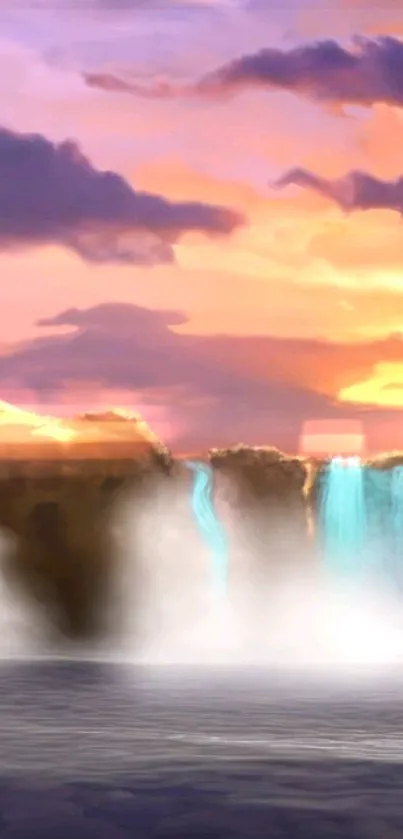 Water Waterfall Cloud Live Wallpaper