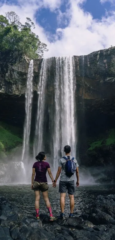 Water Waterfall Cloud Live Wallpaper