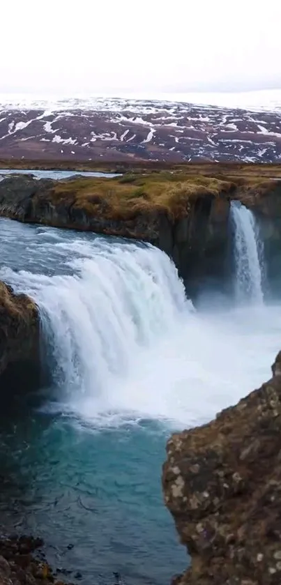 Water Waterfall Mountain Live Wallpaper