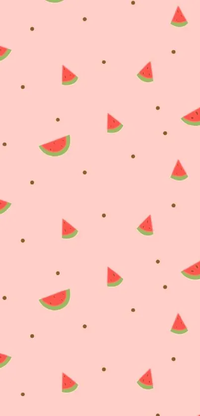 Watermelon slices pattern on a pink background.