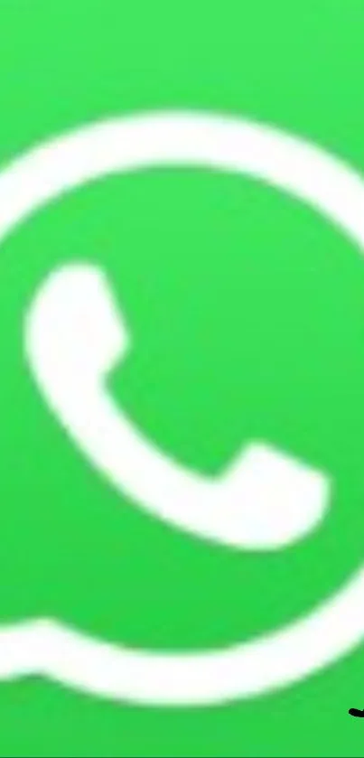 WhatsApp logo with a small black alien on bright green background.