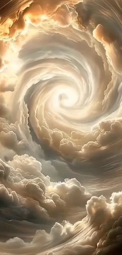 Abstract swirling clouds create a whirlwind effect