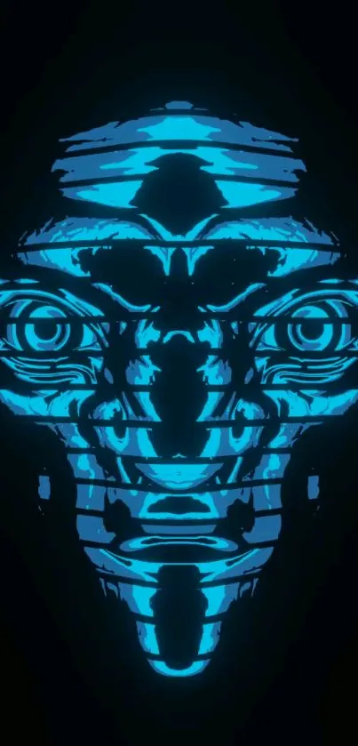 Whiskers Art Electric Blue Live Wallpaper
