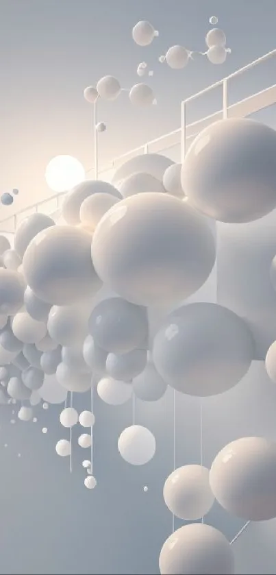 White Balloon Party Supply Live Wallpaper