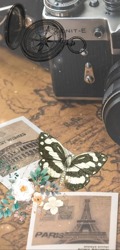 White Butterfly Digital Camera Live Wallpaper