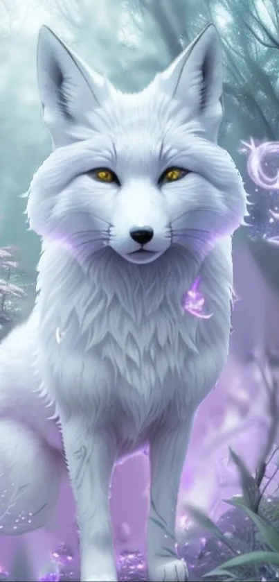 White Fox Snout Live Wallpaper