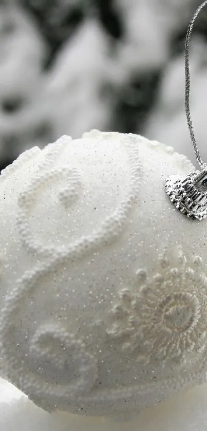 Christmas Snowball Ornament Live Wallpaper