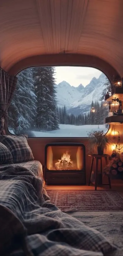 Winter Freezing Recreational Vehicle Live Wallpaper