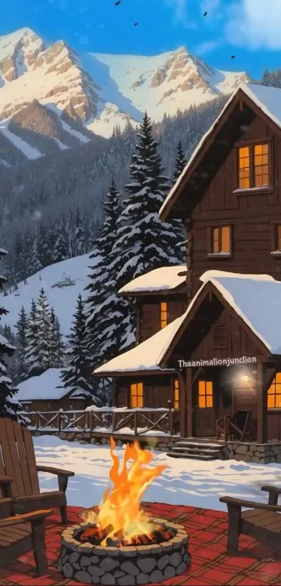 Winter Home Snow Live Wallpaper