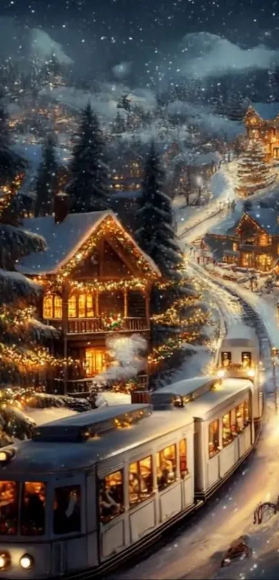 Winter Night Christmas Decoration Live Wallpaper