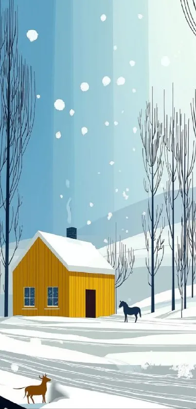 Winter Snow House Live Wallpaper