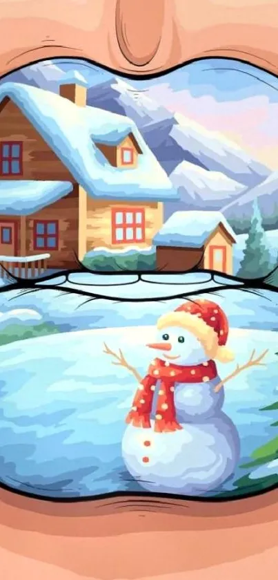 Winter Snowman Snow Live Wallpaper