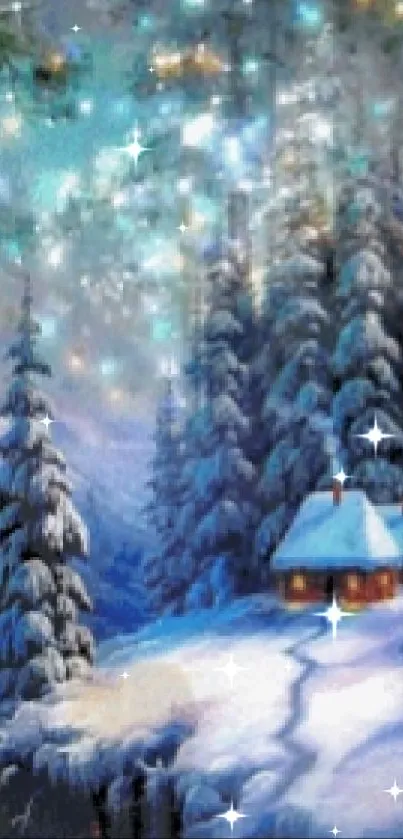 Winter Wonderland Cabin Wallpaper Free Download