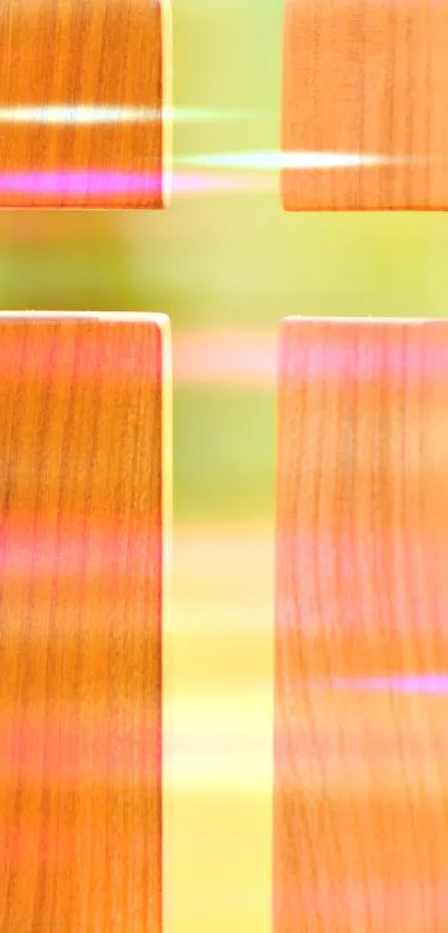 Wooden cross with warm background, perfect for spiritual reflection.