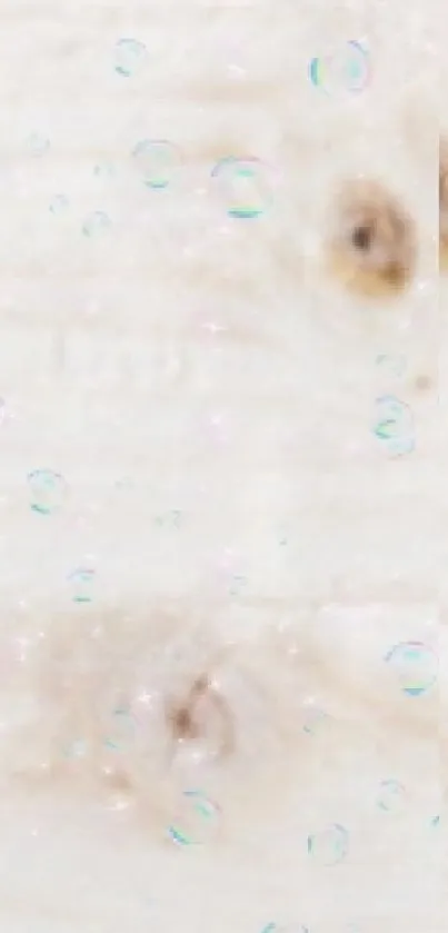 Light wooden texture wallpaper with bubbles for mobile screen.