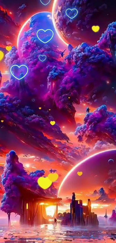 World Light Purple Live Wallpaper