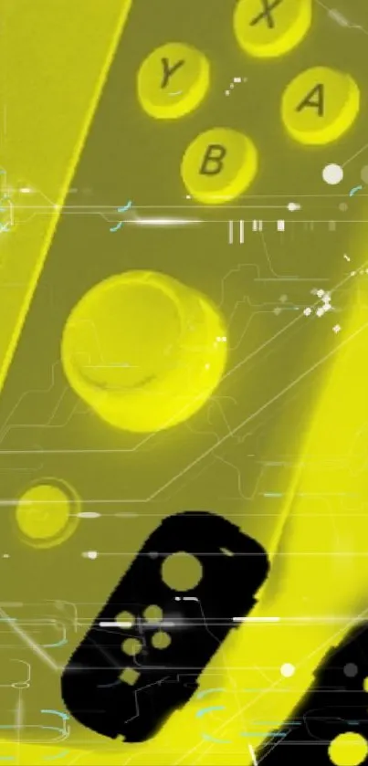 Yellow gaming console on wooden surface wallpaper.