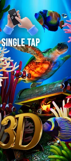 Vibrant underwater scene with corals, sea turtle, and fish.