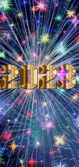 2023 fireworks wallpaper bursting with color and celebration.