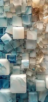 3D abstract geometric pattern wallpaper.
