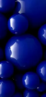 3D blue spheres mobile wallpaper with modern design.