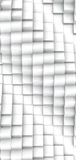 3D white geometric cubes wallpaper with a textured pattern.