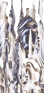 Abstract 3D wave pattern wallpaper with dynamic design.